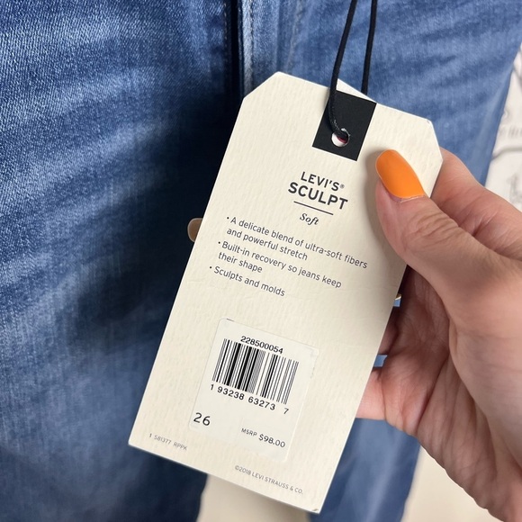 Levis 721 HIGH RISE EMBROIDERD ANKLE SKINNY WOMEN'S JEANS 26 - Picture 6 of 7